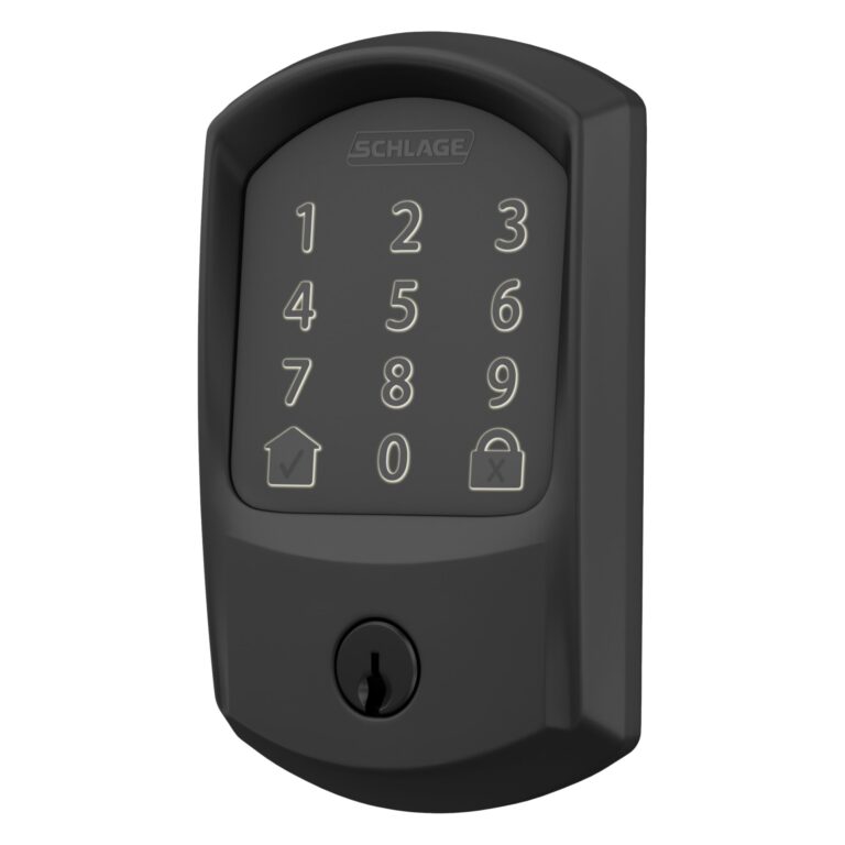 SCHLAGE BE489WB GRW 622 Encode WiFi Deadbolt Smart Lock, Keyless Entry Touchscreen Door Lock with Greenwich Trim, Matte Black - Image 4