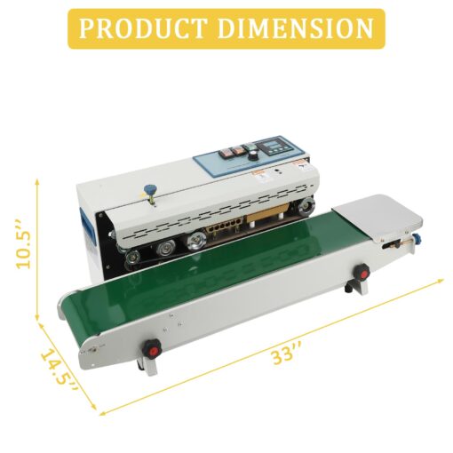 Takywep Continuous Band Sealer FR900K - Automatic 110V Horizontal Sealer with Digital Temperature Control for Commercial PP Aluminum Foil PVC Plastic Bags - Image 7