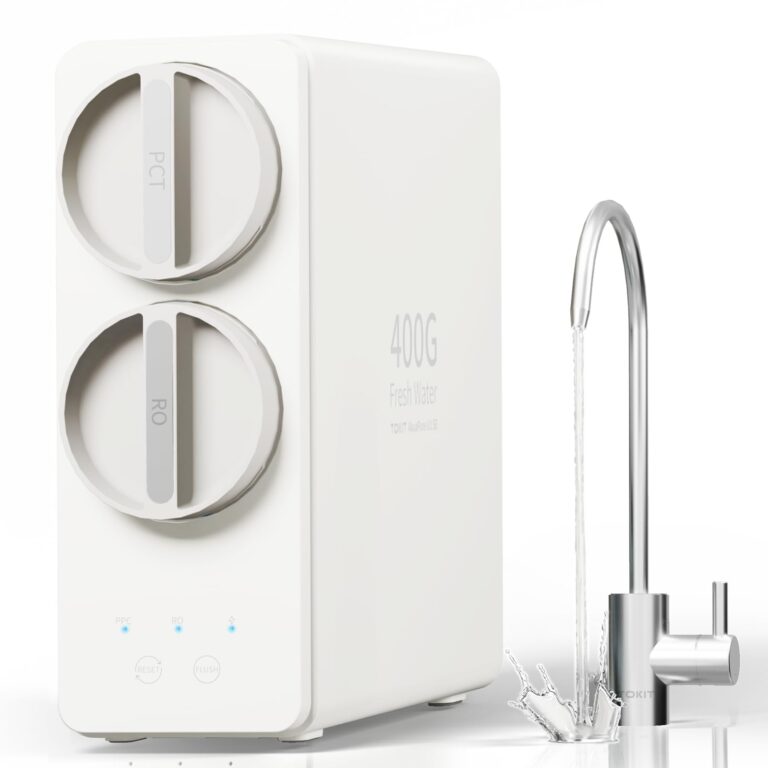 TOKIT Reverse Osmosis System, U1 SE Tankless Reverse Osmosis Water Filter, NSF/ANSI 58, Under Sink Water Filter RO System with Faucet,400 GPD 2:1 Pure to Drain,Reduces TDS