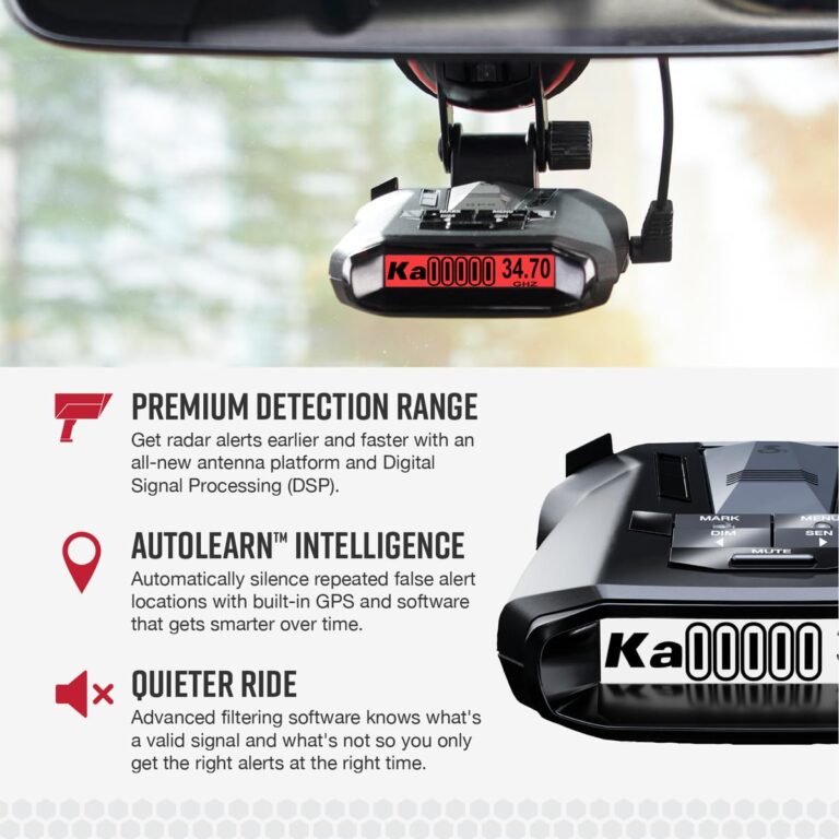 Cobra RAD 700i Laser Radar Detector & SC100 Smart Dash Cam + 2.5A OBD Port to Micro USB Hardwire Kit: Long Range Front and Rear Detection, DSP, Full HD 1080P Resolution, Built-in WiFi & GPS - Image 7