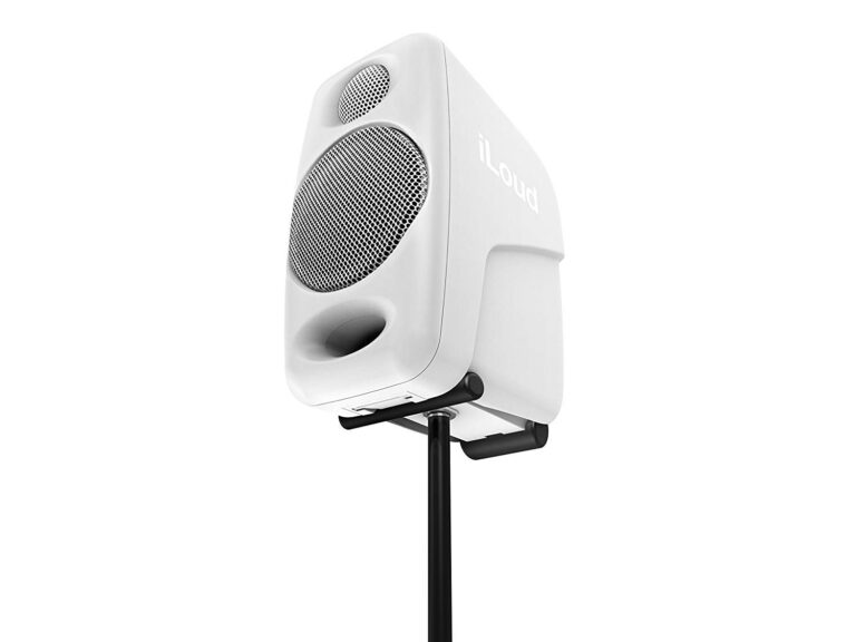 IK Multimedia iLoud Micro Monitor White 50 watt Portable Wireless Bluetooth Studio Reference Monitors, Dual Speakers for Music Production, Mixing, Mastering, Composing, producing and DJs - Image 5