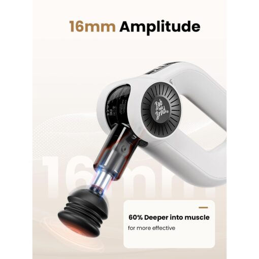 BOB AND BRAD D6 Pro Max Massage Gun with Metal Head, Deep Tissue Percussion with 16mm Amplitude, Professional Muscle Massager Gun for Athletes, Quiet Electric Handheld Massager, FSA and HSA Eligible - Image 8