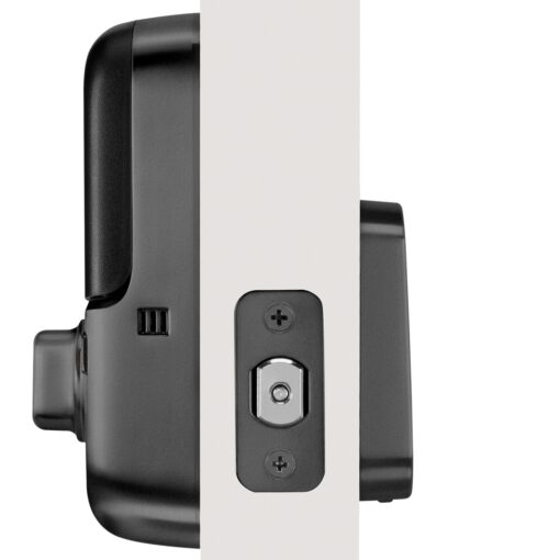 Yale Assure Deadbolt Lock, Black Suede Keyless Non-Connected Entry Door Lock with Digital Keypad Touchscreen for Code Entry, ‎YRD256-NR-BSP - Image 4
