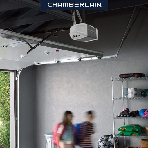 CHAMBERLAIN B2401 Smart Quiet Belt Drive Garage Door Opener, Gray - Image 7