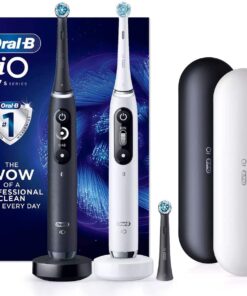 Oral-B iO Series 7s Rechargeable Toothbrush with 2 Handles, 2 Chargers, 3 Brush Heads and 2 Deluxe Travel Cases