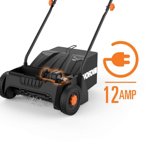WORX WG850 12 Amp 14 Inch Corded Electric Dethatcher, Black - Image 5