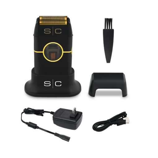 StyleCraft Instinct Metal Cordless Double Foil Shaver with IN2 Vector Motor Intuitive Torque Control, USB-C Rechargeable (Black) - Image 3