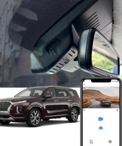 Fitcamx 4K Dash Cam Suitable for Hyundai Palisade 2020 2021 2022 (Part No#S8000) Limited SE SEL Calligraphy, OEM Look, UHD 2160P Video, Loop Recording, WiFi & APP, G-Sensor, Easy to Set, 64GB Card