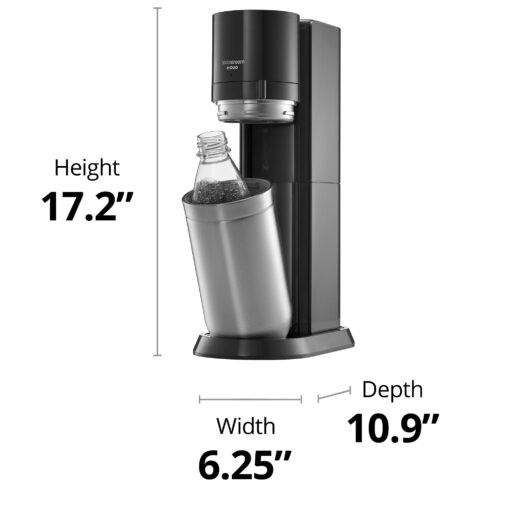 SodaStream E-Duo Sparkling Water Maker (Black) with CO2 and Carbonating Bottle - Image 2