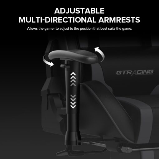 GTRACING Gaming Chair with Footrest Speakers Video Game Chair Bluetooth Music Heavy Duty Ergonomic Computer Office Desk Chair - Image 9