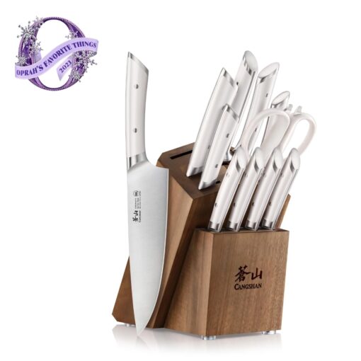 Cangshan HELENA Series German Steel Forged Knife Block Set (12-Piece, White), Oprah's Favorite Things 2023 - Image 9
