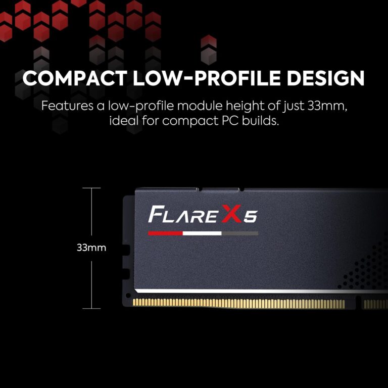 G.SKILL Flare X5 Series (AMD Expo & Intel XMP 3.0) DDR5 RAM 64GB (2x32GB) 6000MT/s CL36-36-36-96 1.35V Desktop Computer Memory U-DIMM - Matte Black (F5-6000J3636F32GX2-FX5) - Image 3