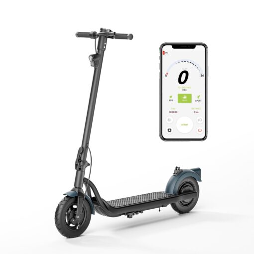 Electric Scooter for Adults - Foldable, 500W Motor, 19 MPH Top Speed, 21 Miles Range, 10" Pneumatic Tires, Dual Brakes, IPX4 Waterproof, UL2272 Certified, App-Controlled E-Scooter