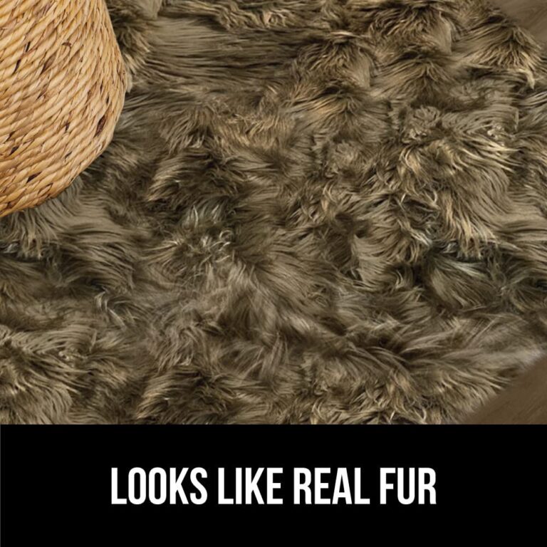Gorilla Grip Fluffy Faux Fur Rug, Machine Washable Soft Furry Area Rugs, Rubber Backing, Plush Floor Carpets for Baby Nursery, Bedroom, Living Room Shag Carpet, Luxury Home Decor, 6x9, Brown - Image 8