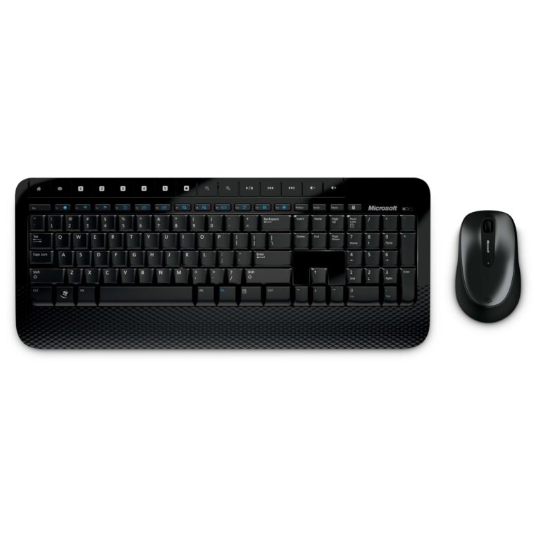 Microsoft Wireless Desktop 2000, Black - Wireless Keyboard and Mouse Combo with Comfortable Palm Rest.