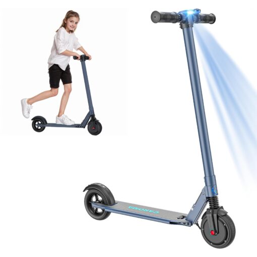 Caroma Electric Scooter Adults, Up to 15.5 Miles Range & 15 MPH Speed, 250W Foldable Electric Scooters for Adults & Kids, Fast Commuting E Scooter for Adult with Braking System, Matte Blue
