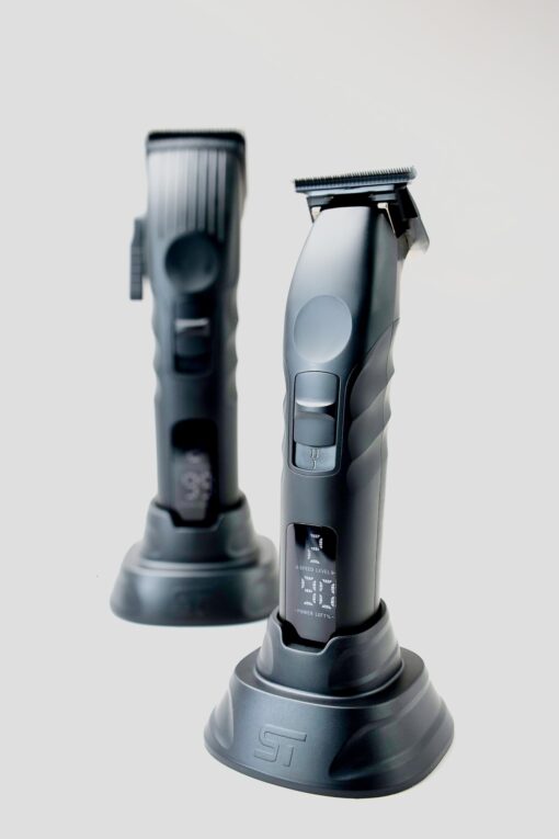 Supreme Trimmer 2-in-1 2Spee Beard Trimmer & Hair Clipper Combo | Removable Blades, 2 Speeds, LCD Display | Cordless Professional Barber Tools - Easy Color Coded Clipper Guide Combs | STB280 (Black) - Image 3