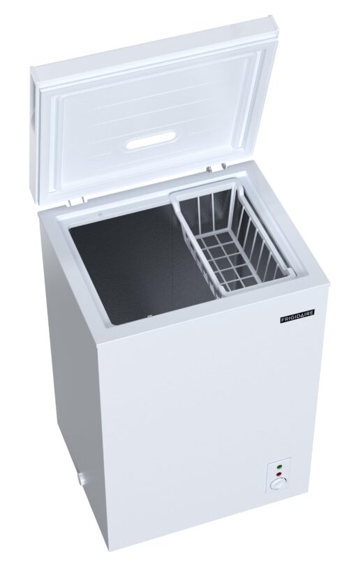 FRIGIDAIRE EFRF3005-AMZ Chest Deep Freezer-Garage-Ready, 3.5 Cu. Ft. Capacity, White-Adjustable Thermostat-Removable Vinyl Coated Wire Basket-Easy Defrost Drain - Image 2