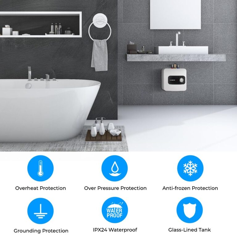 CAMPLUX Pro ME25B Mini Tank Electric Water Heater On-demand Water Heater 2.5 Gallons with Cord Plug 1.44kW at 120 Volts - Image 4