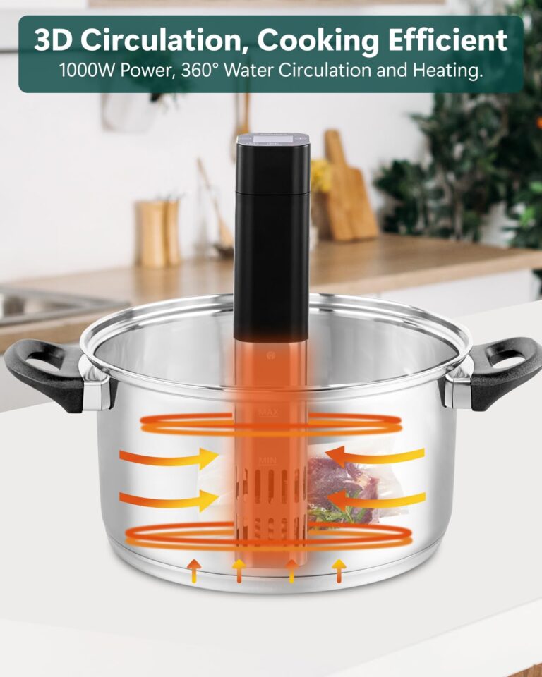 Kursinna Sous Vide Machine with Vacuum Sealer Machine Pack, 1000W Sous Vide Cooker and 90kPa Powerful 8 in 1 Food Sealer for Food Preserve - Image 5