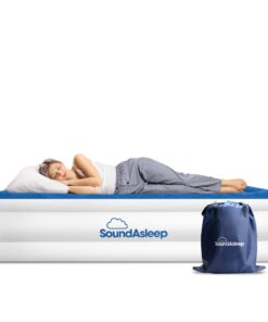 SoundAsleep Dream Series Luxury Air Mattress with ComfortCoil Technology & Built-in High Capacity Pump for Home & Camping- Double Height, Adjustable, Inflatable Blow Up, Portable - Full Size
