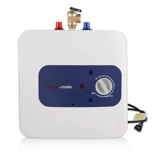 Electric Mini Tank Water Heater UL Listed, thermomate 2.5 Gallons Small Under Sink Water Heater for Point of Use Instant Hot Water 110V 120V, Wall or Floor Mounted, ES250