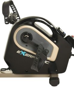 Exerpeutic 2000M Motorized Under Desk Exercise Bike - Electric Legs and Arms Pedal Exerciser - Fitness Equipment for Home Use - Remote Work Office Accessory - Black