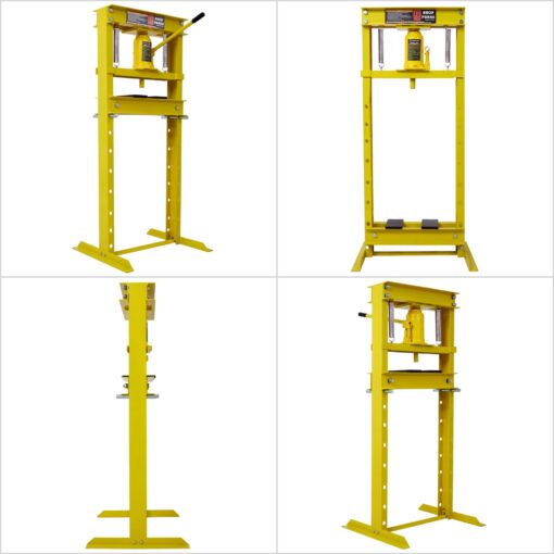 H-Frame Hydraulic Shop Press - Adjustable Garage Floor Press with 6 Ton 12 Ton 20 Ton Capacity and Stamping Plates - Image 2