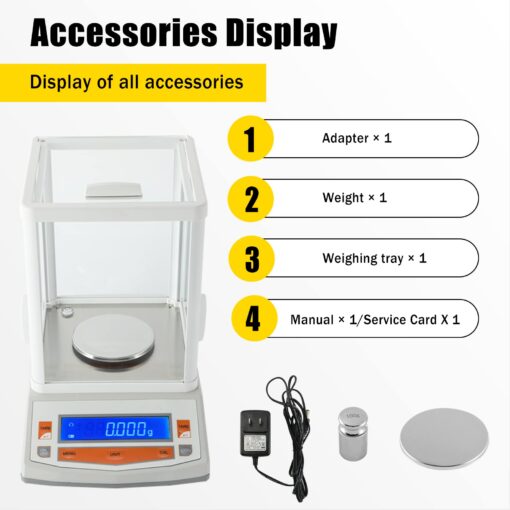 CGOLDENWALL Lab Analytical Balance High Precision 1mg Scale Digital Electronic Scale Scientific Scale for Laboratory Pharmacy (200g 1mg) - Image 3