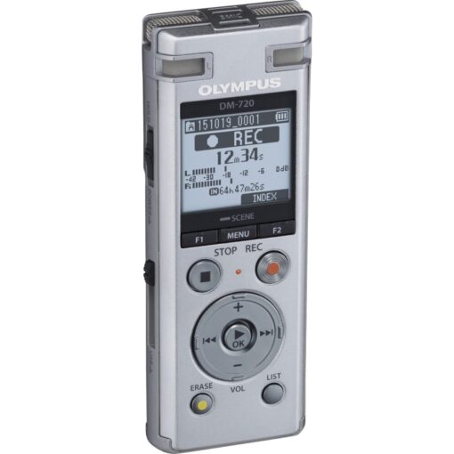 OM SYSTEM OLYMPUS Voice Recorder DM-720 with 4GB, Micro SD Slot, USB Charging, Direction PC Connection, Transcription Mode, Silver - Image 7