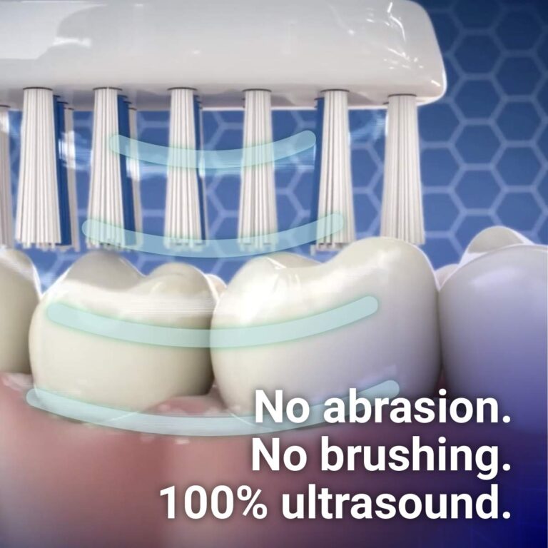 Emmi-dent Electric Ultrasonic Toothbrush Set with Gentle 100% Ultrasound Cleaning Technology. Ideal for Sensitive Teeth & Gums, Plaque Removal and More! Includes Nano-Bubble Toothpaste. Rechargeable. - Image 8