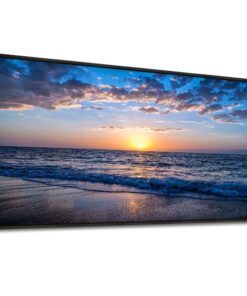 Blue Ocean Framed Wall Decor Living Room Large Size Canvas Wall Art For Bedroom Boho Home Decor Sea Beach Canvas Pictures Artwork Sunny Sea View Painting Office Wall Decorations Black Framed 30" X 60"