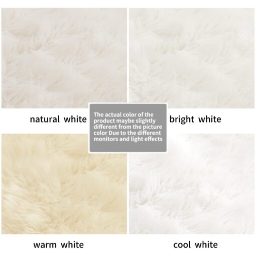 SERISSA White Faux Fur Rug 8x10 Feet, Fluffy Shaggy Area Rug Large Faux Sheepskin Fur Rugs Fuzzy Rug, Furry Throw Rug for Living Room, Bedroom, Nursery Room Decor (Rectangle, White) - Image 3