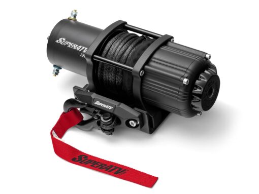 SuperATV Black Ops 2500 LB Winch Kit for UTV/ATV | Includes 50 Ft. Synthetic Rope | 12 Volt Winch | 1 HP Motor | Waterproof Seals and Solenoid | 166:1 Gear Ratio - Image 6