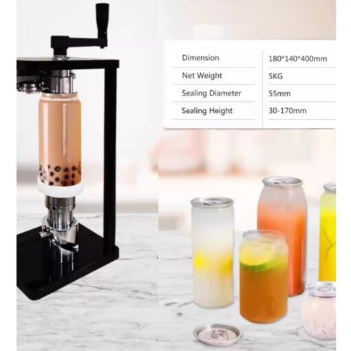 Vituord Tin Can Seamer Machine, Jars Press Sealing Hand Tool, Height Adjustable, with Fixed Base, for Jars with a Height of 30-170mm, Diameter 55 Mm/2.2 Inch - Image 7