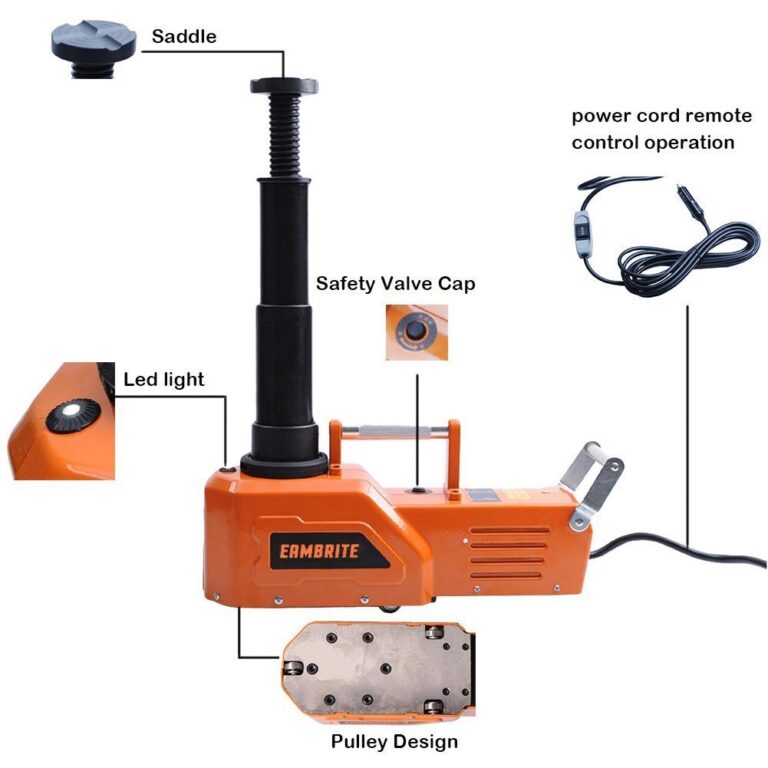 EAMBRITE 12V DC Heavy Duty 15 Ton 33000lbs Hydraulic Car Floor Jack with LED Light Electric Car Jack for Car, SUV and RV - Image 6