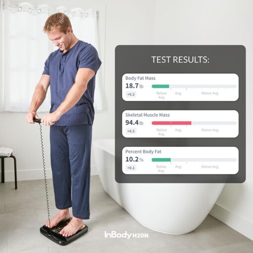 InBody Dial H20 Body Fat Scale - InBody Scale for Body Weight, Fat Percentage and Muscle Mass - Gym Accessory for Men & Women, Body Fat Measurement Device - Bluetooth-Connected, Midnight Black - Image 6