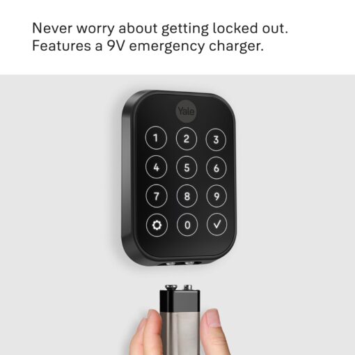 Yale Security Lock 2 Deadbolt, Black Smart Keyless Entry Door Lock with Wi-Fi Connected Touch Keypad and Smart Lock, YRD430-WF1-BSP - Image 2