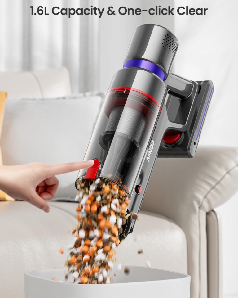 Cordless Vacuum Cleaner, 45Kpa 550W 65Mins Vacuum Cleaners for Home, Stick Vacuum with LED Touch Screen, Anti-tangle Wireless Vacuum, Rechargeable Cordless Vacuum for Pet Hair, Carpet, Hardwood Floor - Image 4