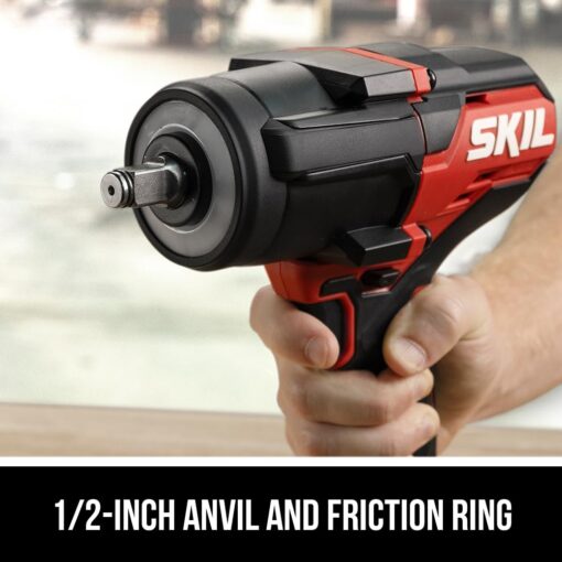 SKIL PWR CORE 20 Brushless 20V 1/2 In. Mid-Torque Impact Wrench Kit Including 4.0 Ah Battery and Auto PWRJump Charger- IW5761B-10 - Image 4