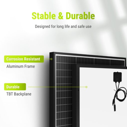 Newpowa 9BB Cell 200W Monocrystalline 200 Watt 12V Solar Panel High Efficiency RV Marine Boat Off Grid - Image 4