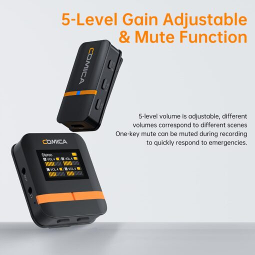 COMICA Vimo Q Wireless Lavalier Microphone System with 4 Transmitters and 1 Receiver, 4 Audio Tracks Individual Output, Noise Cancellation, 656' Range, Lav Mic for Camera, iPhone, Android, PC, etc - Image 3