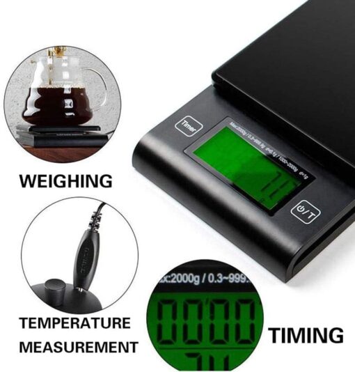 Digital Kitchen Scales High Precision Electronic Scale w/Probe Led Display Platform Scale Multifunction Timing Weighing Band Temperature - Image 6