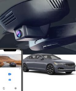 Fitcamx 4K Dash Cam Suitable for Volvo V90 XC60 S90 2022-2025 B5 B6 T8 (Model B), OEM Factory Look, 2160P UHD Video, Built-in WiFi & APP, Loop Recording, G-Sensor, Easy to Install, 64GB Card