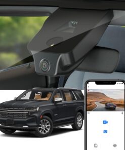 Fitcamx 4K Dash Cam for 2021-2025 Chevy Tahoe LS LT RST Premier Z71 High Country (HD2-4925) with Auto-Dimming, OEM Style, 2160P UHD Video, WiFi & APP, Loop Recording, G-Sensor, Plug & Play, 64GB Card