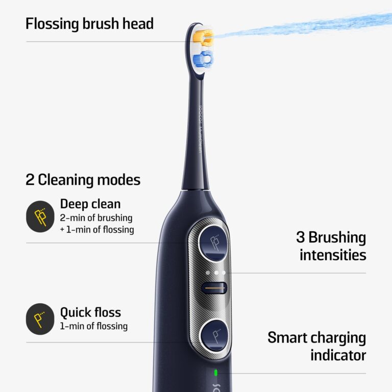 Soocas NEOS II - Sonic Electric Toothbrush and Water Flosser, Cordless Oral Irrigator, Electric Toothbrush for Adults, Portable Water Flosser, Superior Plaque Removal, Dark Violet - Image 7