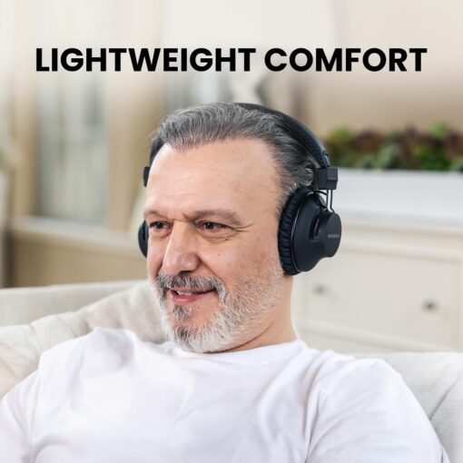 Avantree HT5009 Plus with Extra Ear Pads Bundle: Wireless Headphones for TV Watching with Bluetooth Transmitter & Charging Dock, Long Range, Low Latency, Pass-Through Support, and Clear Voice Mode - Image 2