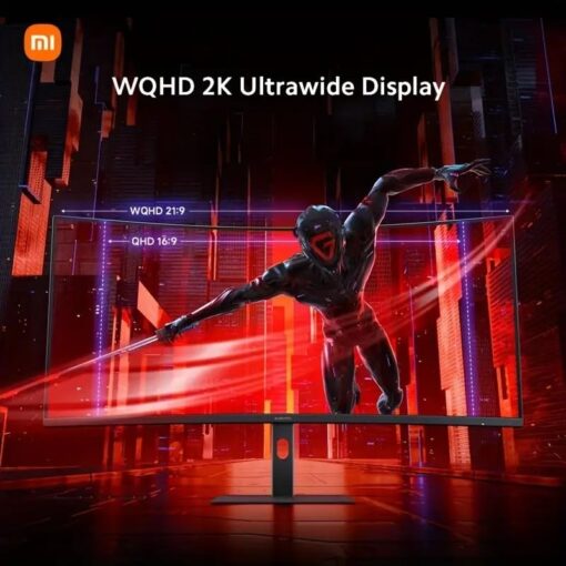 Xiaomi Curved Gaming Monitor 34-inch 180Hz High Reshed Rate 1ms Fast FreeSync Premium Professional Calibration 95% DCI-P3 100% sRGB* Low Blue Light Computer Screen Monitor Desktop Monitor - Image 3