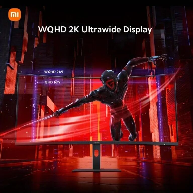 Xiaomi Curved Gaming Monitor 34-inch 180Hz High Reshed Rate 1ms Fast FreeSync Premium Professional Calibration 95% DCI-P3 100% sRGB* Low Blue Light Computer Screen Monitor Desktop Monitor - Image 3