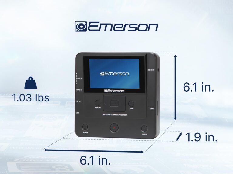 Emerson EMT-1200 Multimedia Recorder with 4.3-Inch LCD Screen: Record Videos, Music, and Photos from Phone to DVD, USB, or Memory Card - HD Media Output, App Integration, and Accessories Included - Image 6